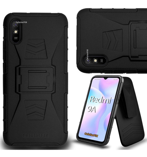 Funda Protector P/ Xiaomi Redmi 9a, Uso Rudo Con Clip