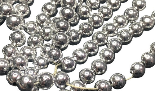 12 Collares Perla Suelta En Hilo Económica #6mm- Manualidade