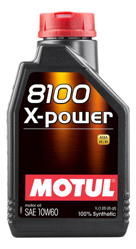 Aceite De Motor De Coche Motul 8100 X-power 10w-60, 1 Litro