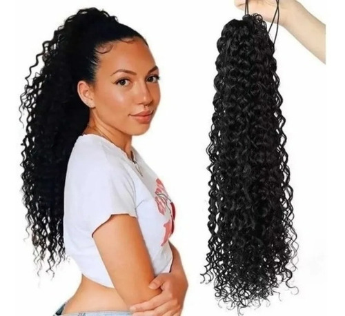 Aplique De Cabelo Rabo De Cavalo 80cm Fibra Orgânica 200 Gr