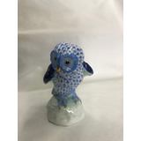 Porcelana Búho Azul Marca Herend Hvngary Hand Painted 176