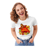 Ropa Mexicana De Mujer Blusa De Comida Tradicional Bonita