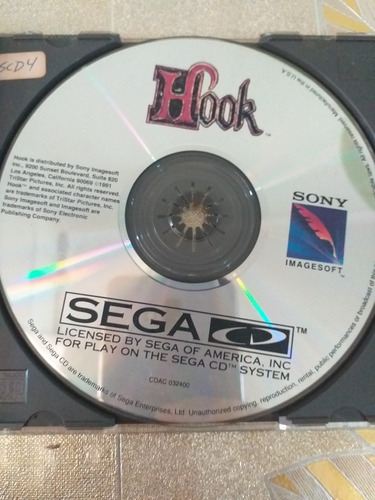 Jogo Hook Sega Cd