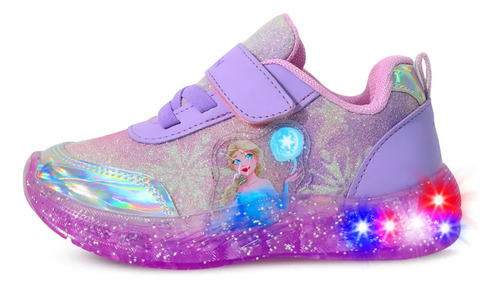 Tenis Original Disney Frozen Princesa Elsa Con Luces Para Niña | Meses sin interés