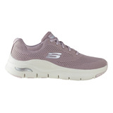 Tenis Para Mujeres Skechers Arch-fit 149057 Mauve Air Cooled