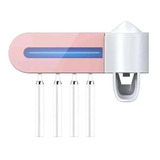 Dispensador De Crema Dental Y Porta Cepillos Con Luz Uv New