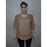 Blusa Marrom Social Tam 44 Carol Park Usado Bom Estado 