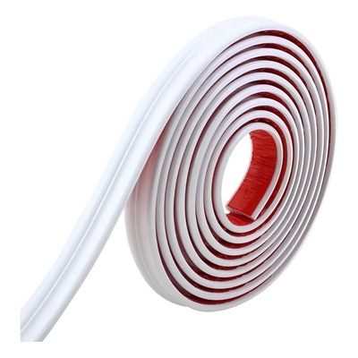 Moldura Tira Decorativa Pared Autoadhesiva Marco Flexible 5m Blanco