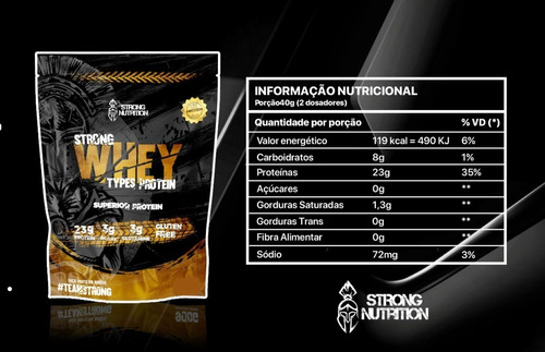 Combo 2 Un Whey Protein 5w 2100g Strong Nutrition