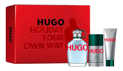 Hugo Boss Cantimplora 125 Ml + Shower Gel + Deo Para Hombre
