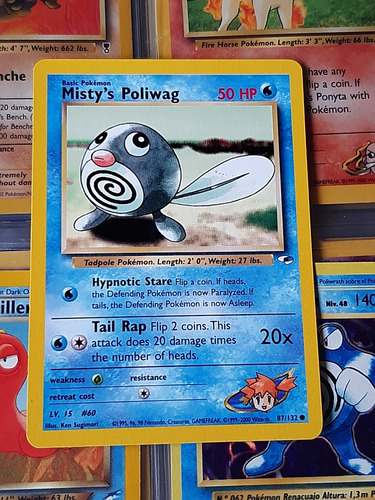 Misty's Poliwag 87/132,original De Pokemon Tcg.