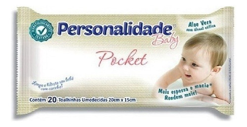 Toalha Umedecida Personalidade 20 Unid. Pocket