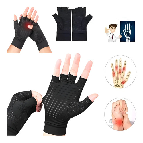 Guantes De Compresión P/artritis, Fibra Cobre Alivia Dolor