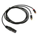 Cable Xlr A Rca Dual Hembra A Macho De Baja Pérdida Y Silenc