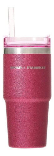 Termo Starbucks Stanley Rosa Con Brillos Import Japón 473 Ml