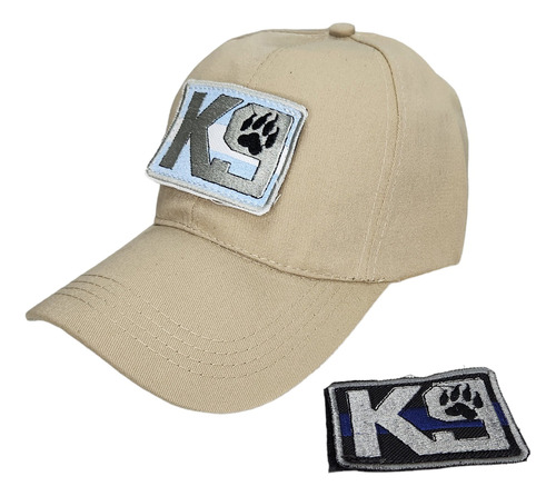 Gorra De Operador Con Kit De Parches K9 Beige Bomberomanía