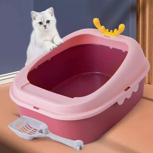 Caja Areneros Baño Sanitario Para Gatos Grande Con Pala Xl