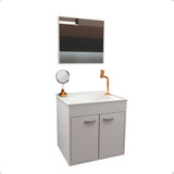 Gabinete Armário Para Banheiro E Lavabo C Espelho Udine 45cm