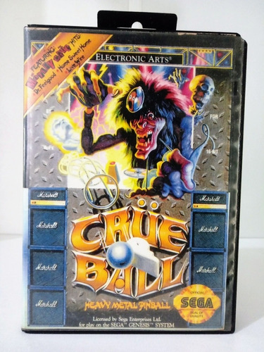 Cartucho Jogo Crue Ball Sega Genesis System - Funcionando