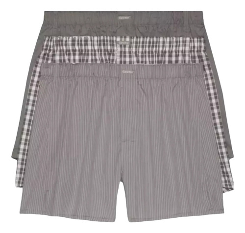 Boxesr Largos Calvin Klein Classic Fit Woven Gray Originales