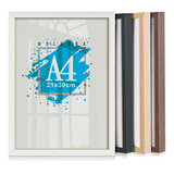 Moldura Quadro A4 21x30 C/ Vidro Poster Caixa Alta Kit C/ 3