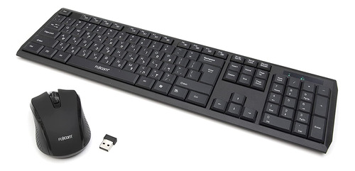 Ratón Fujicom, Inalámbrico/con Teclado/negro/ingles