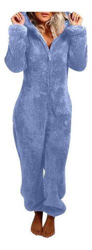 Pijama Polar Con Capucha Mono Térmico Mujer