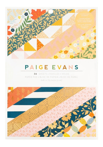 Block De Papel Scrapbook  Bungalow Lane Paige Evans