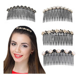 Elegantes Peinetas De Pelo Para Mujer Decorativas, 4 Piezas,