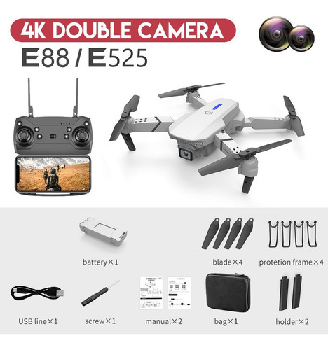 Minidrone E525/e88 Con Cámara Doble