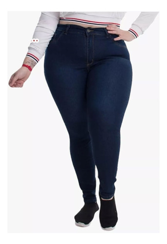 Jeans Chupin Especial Talles Grandes Mujer Moda Elastizado 