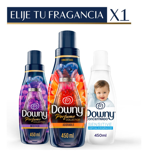 Suavizante Para Ropa Downy 450 Ml - Coleccion Completa