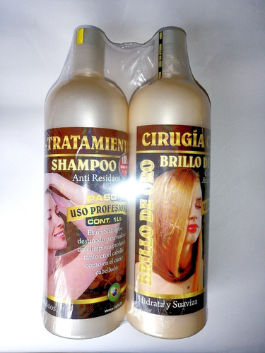 Kit Cirugia Capilar Brillo Oro - L a $30000