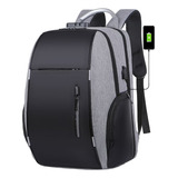 Mochila Porta Notebook Antirobo Premium Impermeable Usb 17  