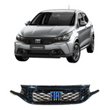 Grade Frontal Radiador Fiat Argo 2023 2024 Preto Brilhante