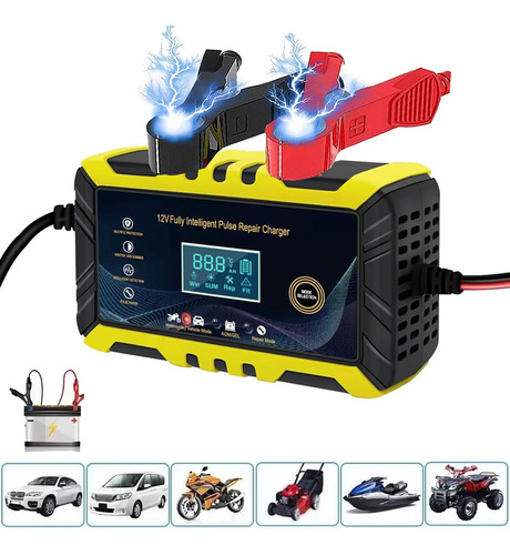 Cargador De Batería De Coche Moto Inteligente 12v 24v