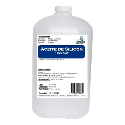 Aceite De Silicon Viscosidad 1000 Cst 4 Litros Mejor Calidad | Envío gratis