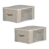 Cajas Organizadoras X2 Decorativas Multiusos Tela 45x60x30cm