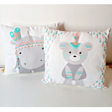 Pack X2 Almohadones Nórdicos Decorativos Rellenos Vellón