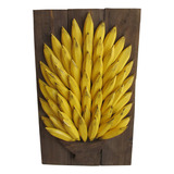 Quadro Painel Decorativo Banana Rústico Cozinha Sala 78x47cm