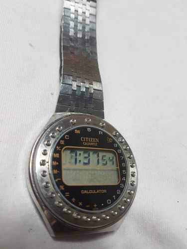 Reloj De Pulsera Vintage Citizen Quartz Calculator