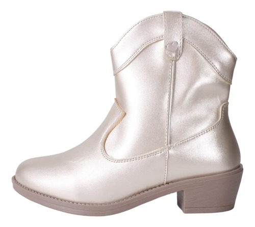 Bota Vaquera Blasito Dama/mujer Tacon Champagne