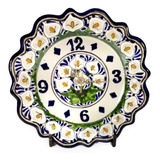 Reloj De Talavera Poblana Barroca 26 Cm Alcatraz #4