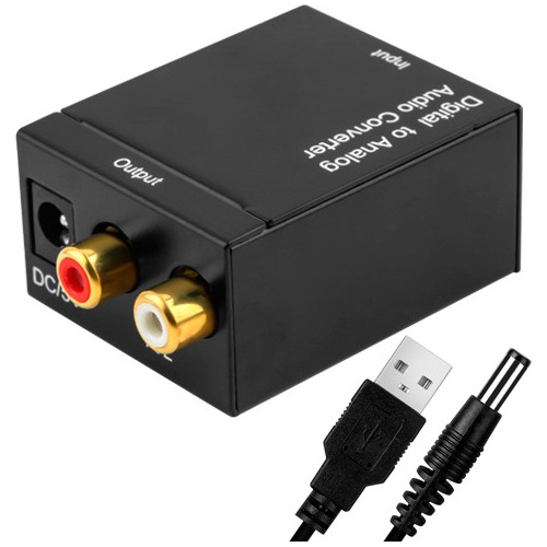 10 Pzs Convertidor Audio Digital Óptico A Rca Cable Toslink