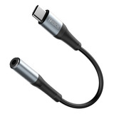 Adaptador Fone De Ouvido Tipo C Para Samsung Xiaomi Motorola Cor Cinza