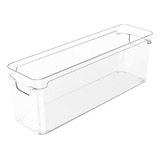 Organizador Retangular Porta Latinha Geladeira 37x10x13cm Cor Transparente