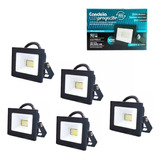 Reflector Proyector Led 10w Alta Potencia Luz Fría | Pack X5