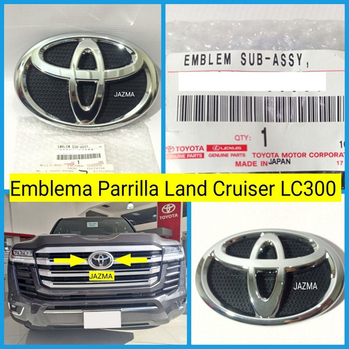 Emblema De Parrilla Land Cruiser Lc 300 Original Toyota Foto 2