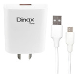 Cargador Tipo C Carga Ultra Rápida Con Cable Usb Dinax Full Color Blanco