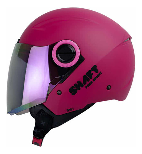 Casco Shaft 212 Abierto Tipo Jet Visor De Color